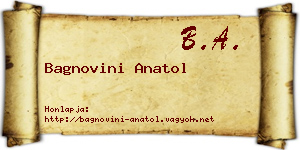 Bagnovini Anatol névjegykártya